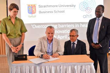 Ahti signed MoU with Strathmore to improve the healthcare sector in Kenya